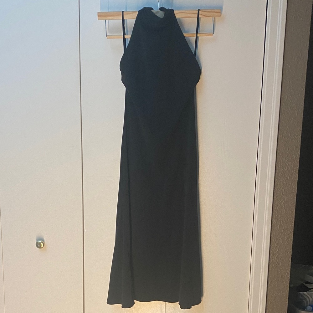 Vintage Banana Republic Women’s Black Halter Maxi Dress